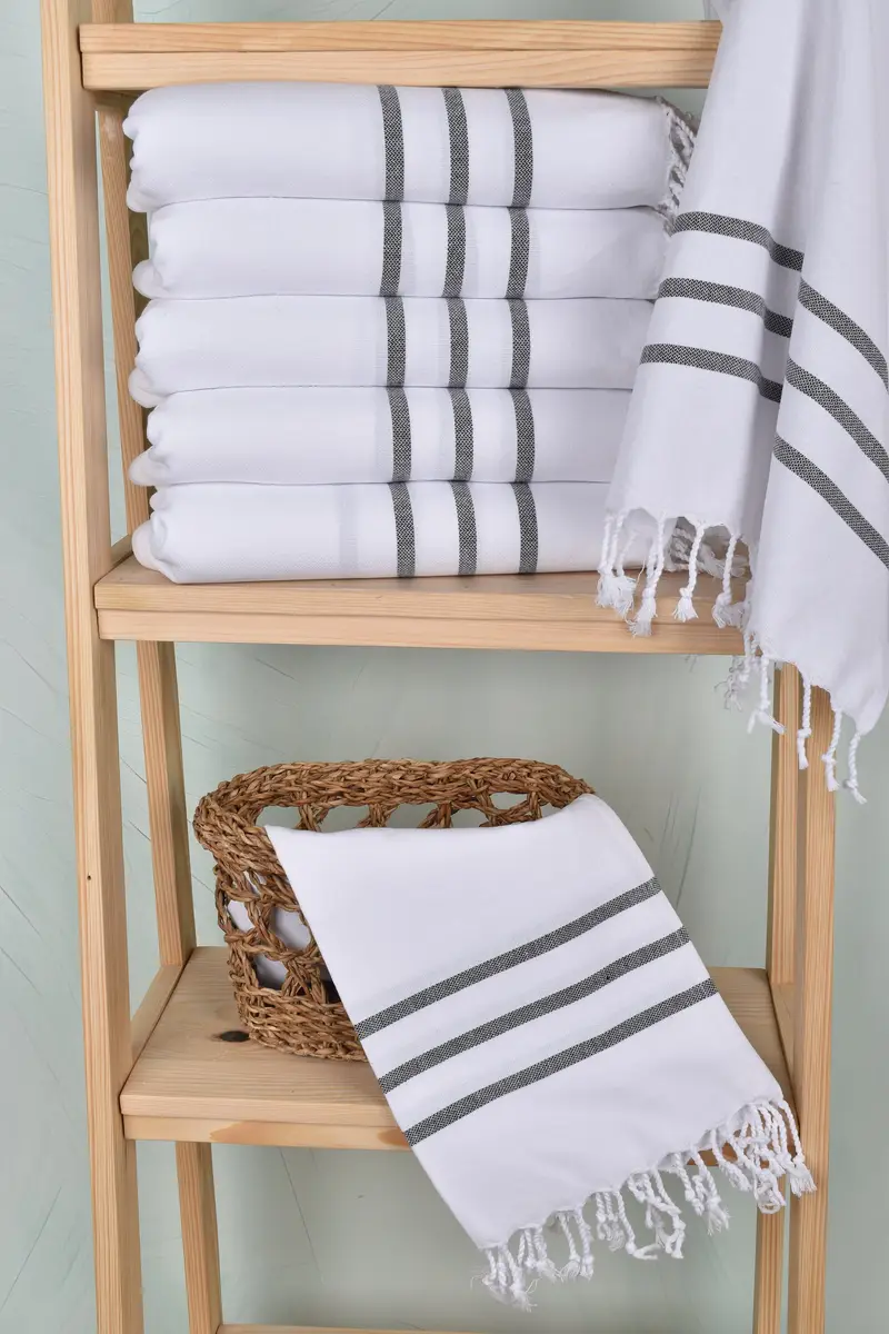 Best Friend Gift, Bathroom Towels, Best Friend Wedding Gift, Turkish Tea Towel, Bathroom Towel, 40x18 Cotton Striped Towel, Bridesmaid Gifts - 3