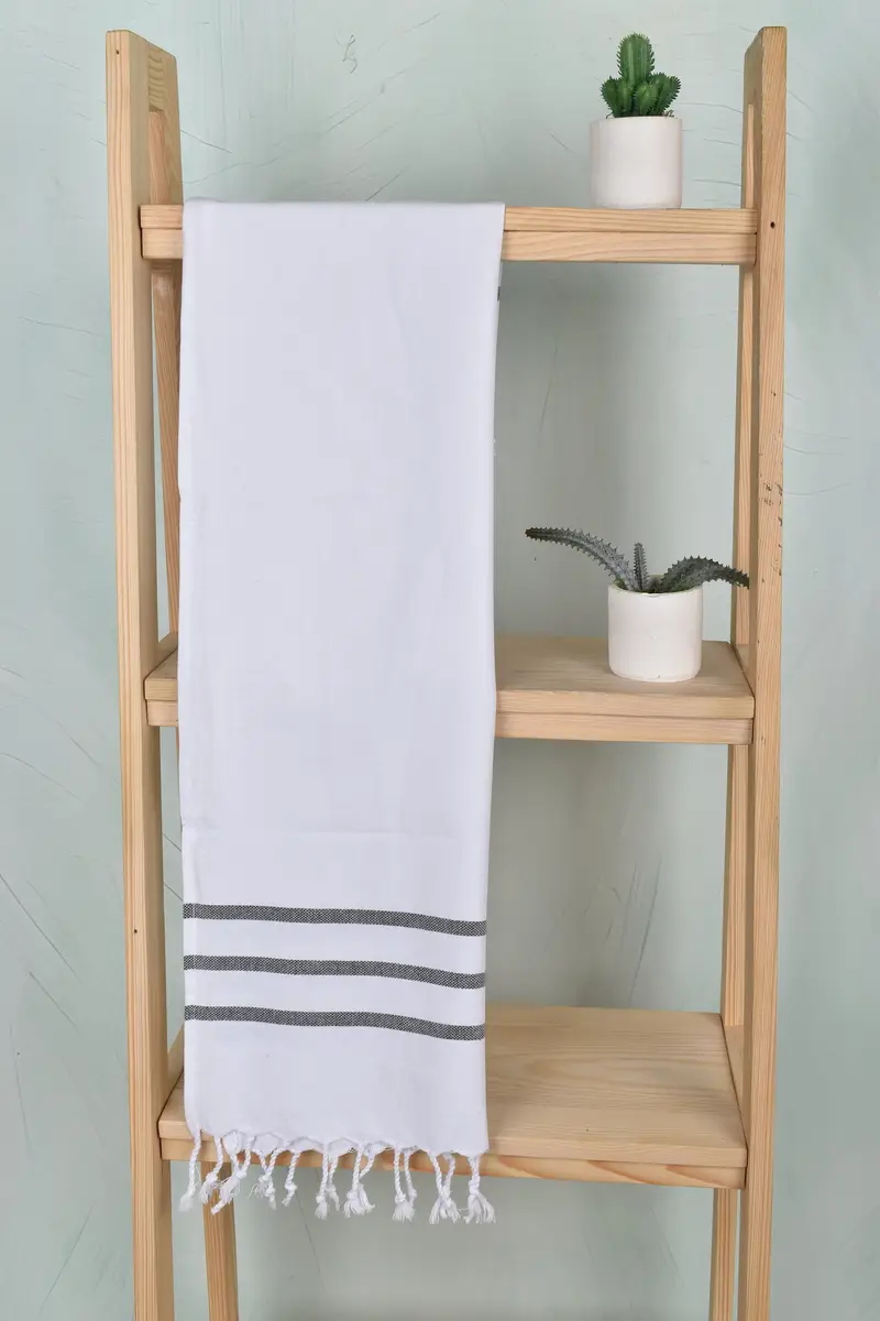 Best Friend Gift, Bathroom Towels, Best Friend Wedding Gift, Turkish Tea Towel, Bathroom Towel, 40x18 Cotton Striped Towel, Bridesmaid Gifts - 8