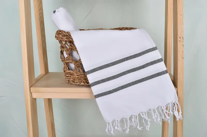 Best Friend Gift, Bathroom Towels, Best Friend Wedding Gift, Turkish Tea Towel, Bathroom Towel, 40x18 Cotton Striped Towel, Bridesmaid Gifts - 4