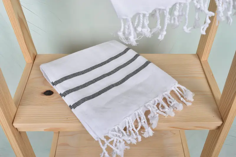 Best Friend Gift, Bathroom Towels, Best Friend Wedding Gift, Turkish Tea Towel, Bathroom Towel, 40x18 Cotton Striped Towel, Bridesmaid Gifts - 5