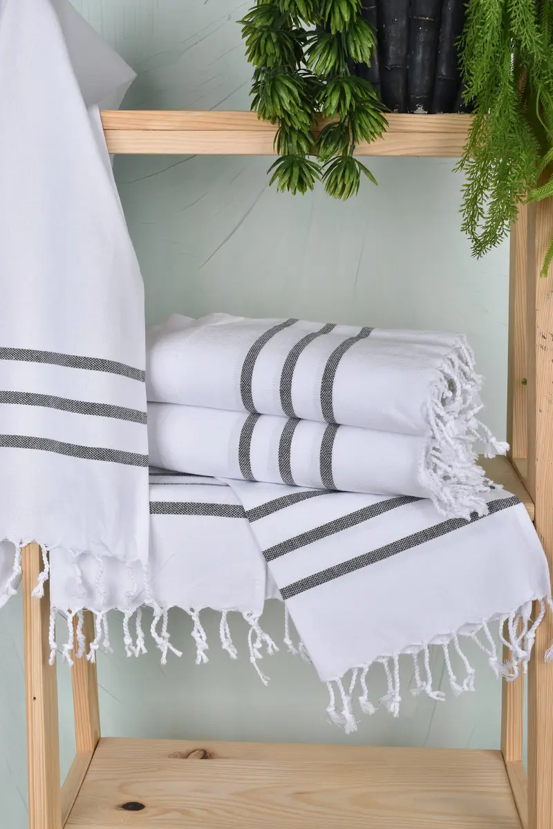 Best Friend Gift, Bathroom Towels, Best Friend Wedding Gift, Turkish Tea Towel, Bathroom Towel, 40x18 Cotton Striped Towel, Bridesmaid Gifts - 6