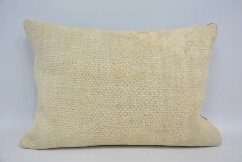 Cushion, Kilim Cushion Sham, Home Decor Pillow, Ethnical Kilim Rug Pillow, 20x28 White Cushion Cover, Sofa Bolster Pillow Case - 1