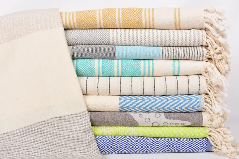 70x40 Cotton Set of 10 Towel, Bridal Shower Favors, Personalized Wedding Gift, Handwoven Turkish bath towel, Gift For Mom, Beach Towel Gift - 1