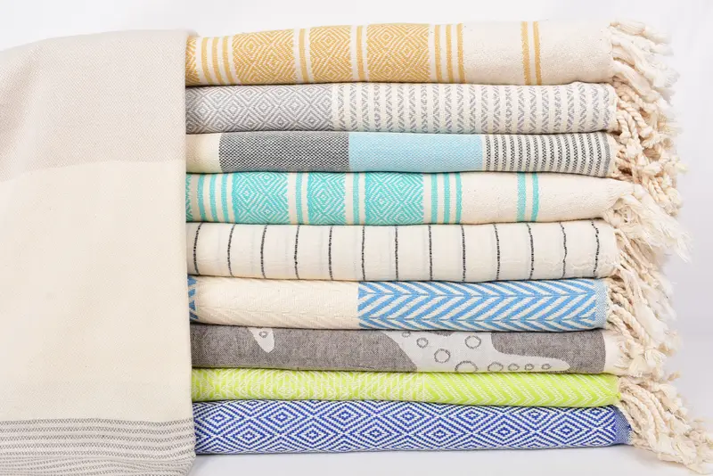 70x40 Cotton Set of 10 Towel, Bridal Shower Favors, Personalized Wedding Gift, Handwoven Turkish bath towel, Gift For Mom, Beach Towel Gift - 3