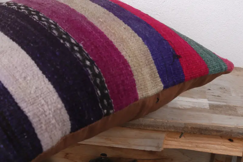 Vintage Kilim Throw Pillow, Pillow Cover, Rustic Cushion Cover, Pillow for Sofa, 16x16 Red Pillow, Patio Cushion Case, Throw Kilim Pillow - 6