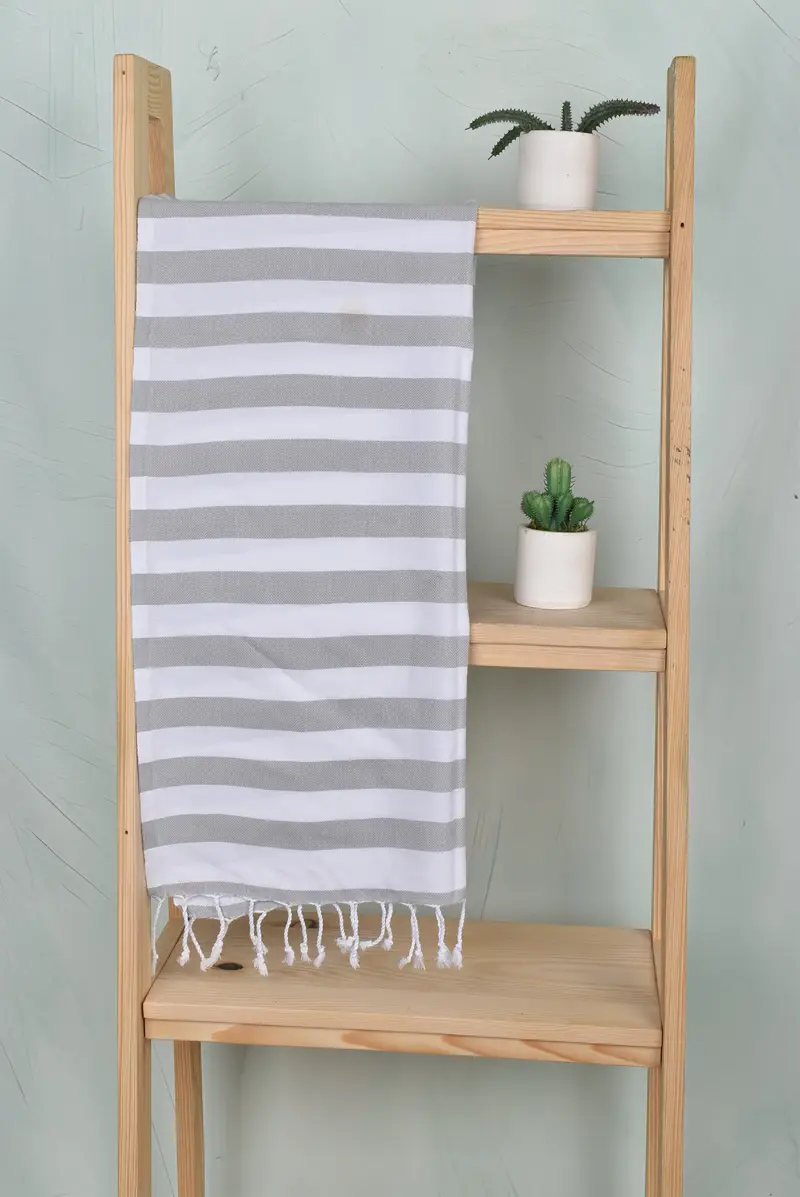 Monogram Towels, 44x20 Cotton Striped Towel, Bridal Shower Favor, Personalized Dish Towel, Turkish Hand Towel, Personalized Gifts, Bulk Order Towel - 8