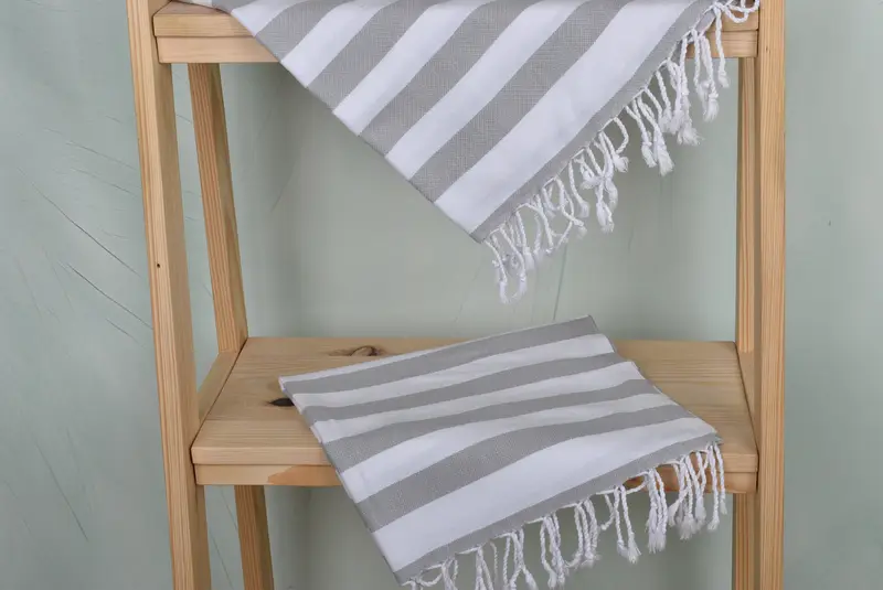 Monogram Towels, 44x20 Cotton Striped Towel, Bridal Shower Favor, Personalized Dish Towel, Turkish Hand Towel, Personalized Gifts, Bulk Order Towel - 5