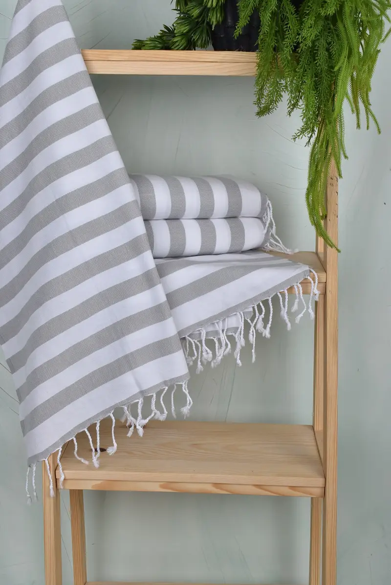 Monogram Towels, 44x20 Cotton Striped Towel, Bridal Shower Favor, Personalized Dish Towel, Turkish Hand Towel, Personalized Gifts, Bulk Order Towel - 6