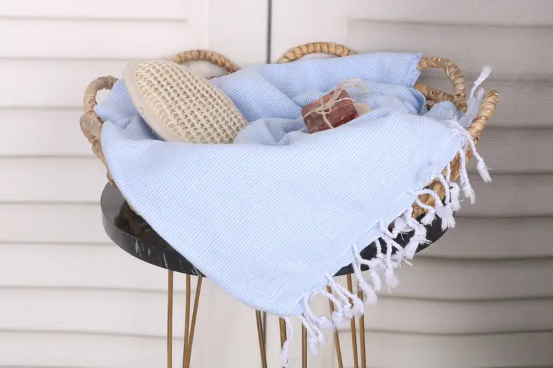 68x40 Cotton Polka Dot Towel, Handmade Gift, Luxury towel, Fringed Turkish towel for poolside, Bachelor Gifts, Gift For Bride, Beach Wedding Favor - 2
