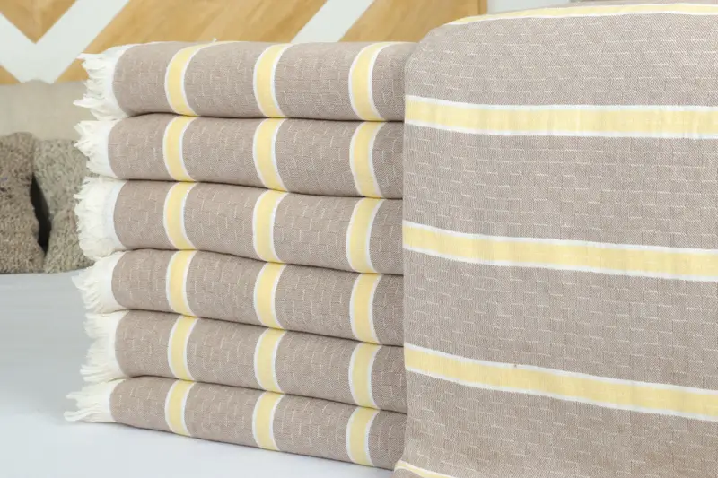 Custom Blanket, Turkish Beach Blanket, Bachelor Gift, Wedding Favors, 96x84 Cotton Striped Towel, Monogram Blanket, Beach Theme Bachelorette Party - 2
