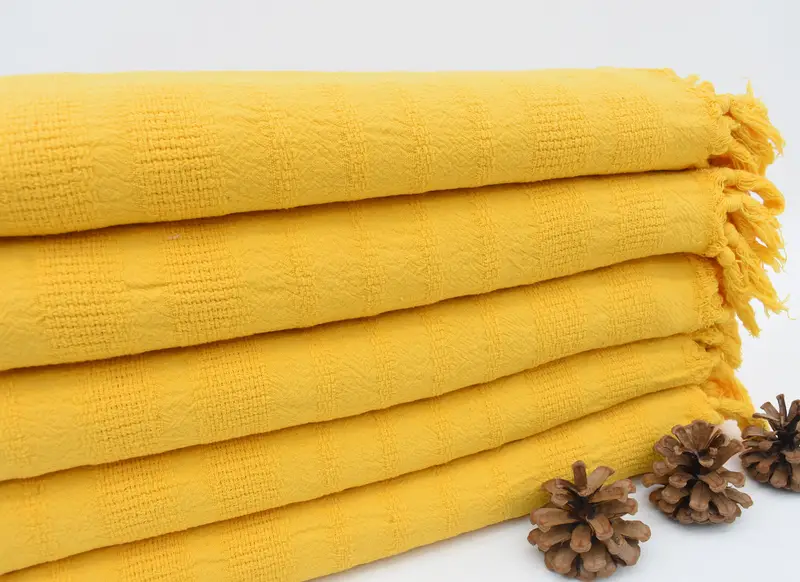 Mustard Beach Towel, Turkish Cotton, 60x33 inches