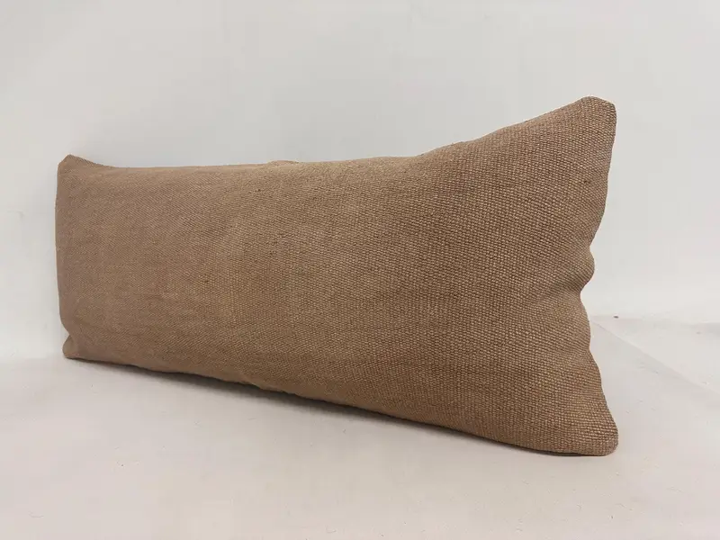 Vintage Kilim Pillow, Ottoman Pillow Sham, Kilim Pillow Cover, Cushion, Comfy Throw Pillow Sham, 16x36 Beige Pillow Sham, Pillow for Sofa - 4