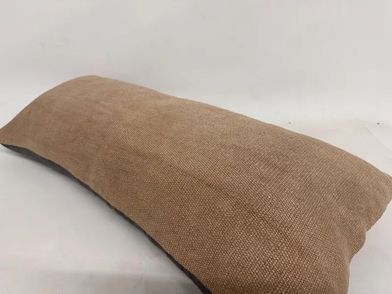 Vintage Kilim Pillow, Ottoman Pillow Sham, Kilim Pillow Cover, Cushion, Comfy Throw Pillow Sham, 16x36 Beige Pillow Sham, Pillow for Sofa - 6