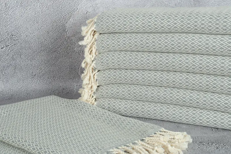 Towel With Name, Sand-free towel, Turkish hand towel, Custom Gifts, 70x40 Cotton Diamond Towel, Organic towel, Antibacterial Turkish peshtemal towel - 2