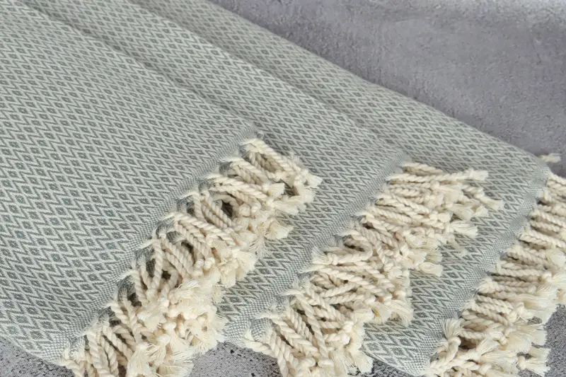 Towel With Name, Sand-free towel, Turkish hand towel, Custom Gifts, 70x40 Cotton Diamond Towel, Organic towel, Antibacterial Turkish peshtemal towel - 5