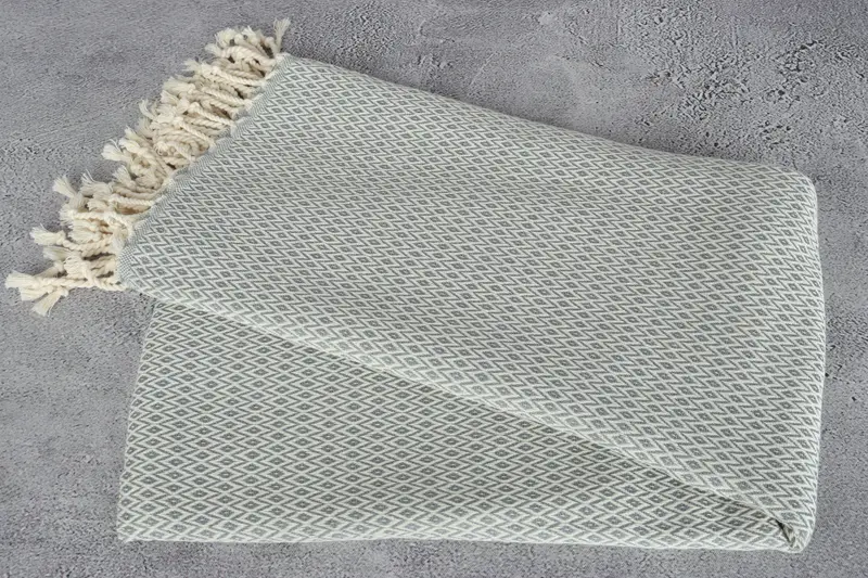 Towel With Name, Sand-free towel, Turkish hand towel, Custom Gifts, 70x40 Cotton Diamond Towel, Organic towel, Antibacterial Turkish peshtemal towel - 6