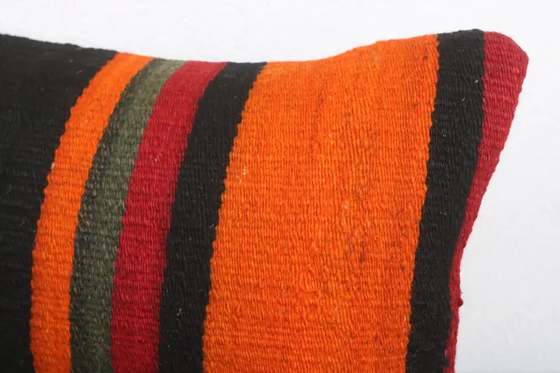 12x20 Red Cushion Cover, Handmade Rug Seat Pillow, Boho Pillow, Handmade Kilim Cushion, Ethnical Kilim Rug Pillow, Pillow Case, Comfy Throw Cushion - 5