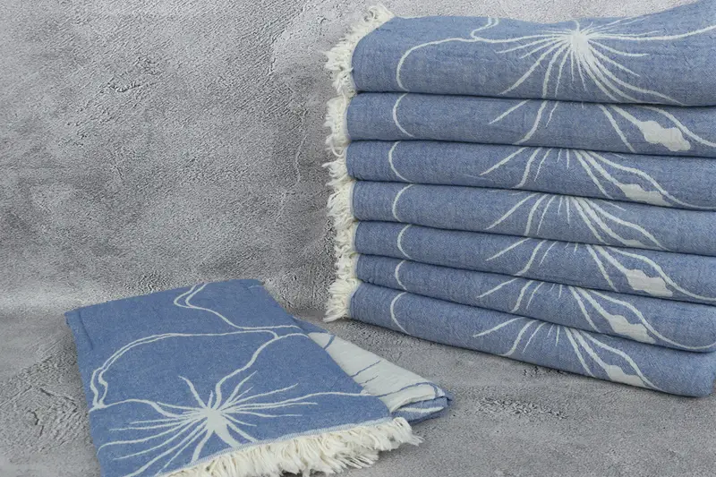 Custom Towel, Family Gift, Custom Wedding Gift, Turkish Beach Towel Bulk, Peshtemal Towel, 68x40 Cotton Floral Patterned Towel, Best Wedding Gift - 3