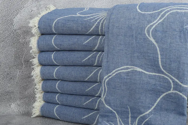 Custom Towel, Family Gift, Custom Wedding Gift, Turkish Beach Towel Bulk, Peshtemal Towel, 68x40 Cotton Floral Patterned Towel, Best Wedding Gift - 2