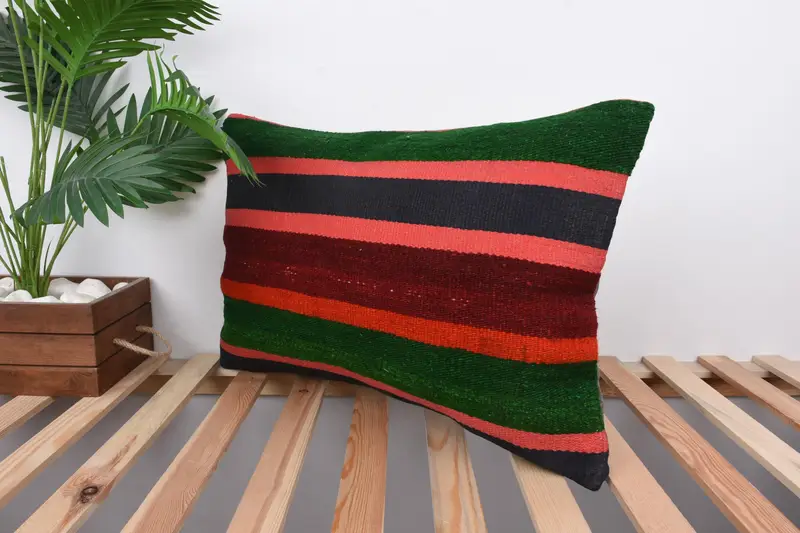 16x24 Red Pillow Cover, Throw Kilim Pillow, Pillow, Kilim Pillow, Vintage Kilim Pillow, Handwoven Pillow Cover Cushion Case - 5