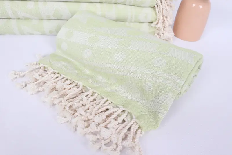 70x40 Cotton Round Pattern Towel, Large Turkish Towel, Custom Wedding Gift, Bridal Shower Gifts, Turkish Bath Towel Set, Lightweight towel - 5