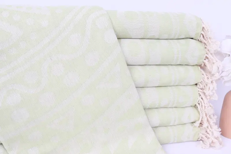 70x40 Cotton Round Pattern Towel, Large Turkish Towel, Custom Wedding Gift, Bridal Shower Gifts, Turkish Bath Towel Set, Lightweight towel - 2