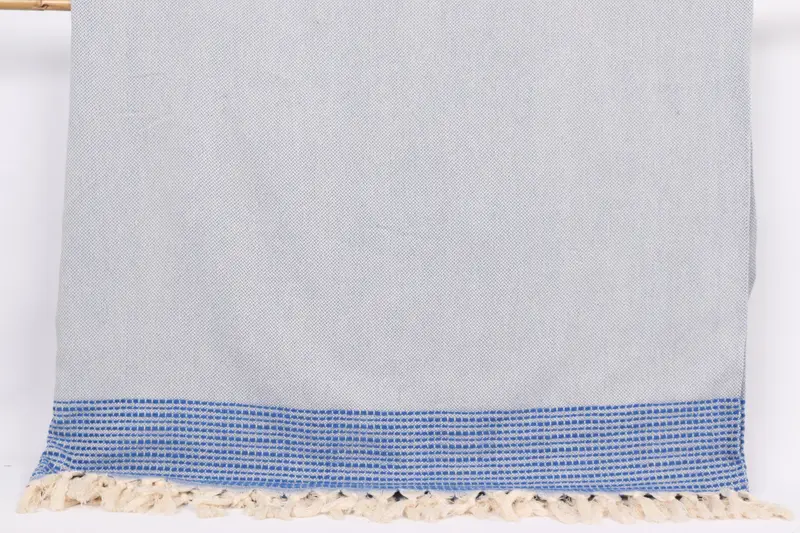 Shower Curtain, Boho Throw Blankets, Customized Turkish Blanket, 96x92 Cotton Striped Towel, Custom Wedding Gifts, Gift For Bride, Monogram Blanket - 5