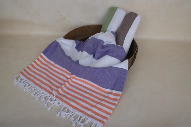 Travel towel, 70x40 Cotton Striped Towel, Peshtemal Towel, Monogram Turkish Bath Towel, Turkish Towel Beach, Pool Towels, Anniversary Gift For Her - 6