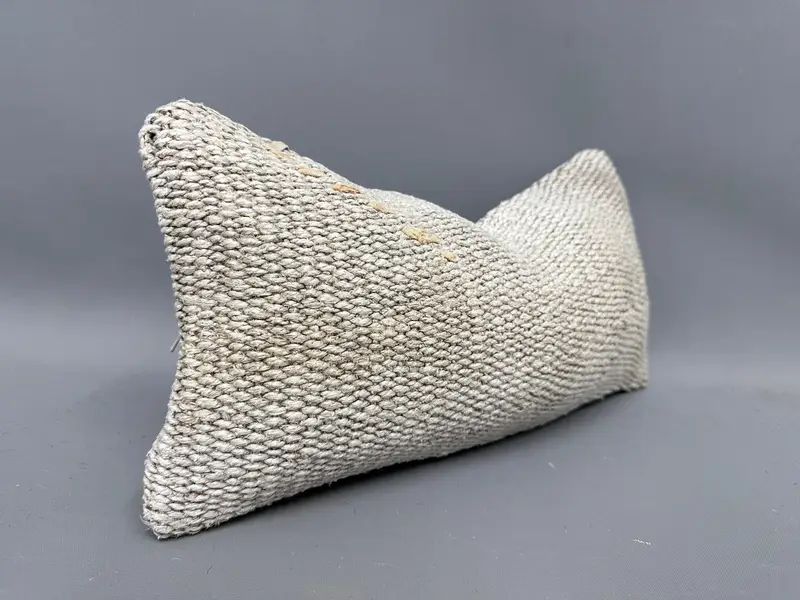 Cushion Case, Square Throw Cushion Case, Vintage Kilim Pillow, Kilim Pillow Cover, Kilim Cushion Sham, 8x16 Beige Cushion Cover, Cotton Pillow Cover - 2