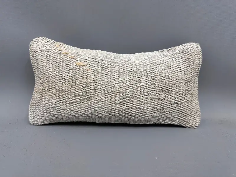 Cushion Case, Square Throw Cushion Case, Vintage Kilim Pillow, Kilim Pillow Cover, Kilim Cushion Sham, 8x16 Beige Cushion Cover, Cotton Pillow Cover - 4