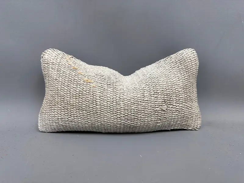 Cushion Case, Square Throw Cushion Case, Vintage Kilim Pillow, Kilim Pillow Cover, Kilim Cushion Sham, 8x16 Beige Cushion Cover, Cotton Pillow Cover - 1