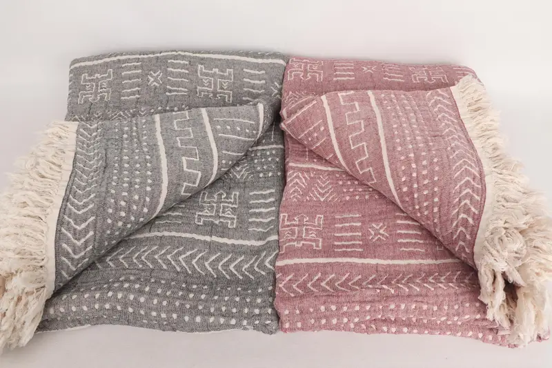 Monogram Blanket, 92x80 Cotton Ethnic Design Towel, Personalize Gift, Best Wedding Gift, Family Gift Basket, Decorative Blanket, Wedding Favors - 5