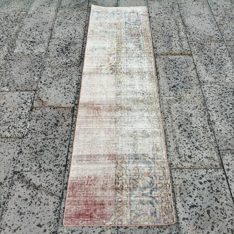 赤と青のオンブレラグ、1.8x6.7フィートのシックな装飾