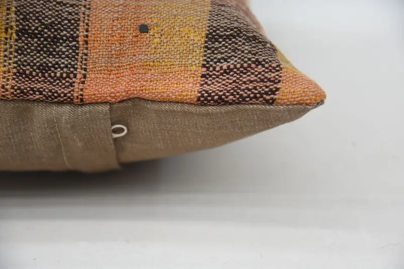 Kilim Pillow, Nomadic Pillow, Pillow Sham, Antique Pillows, 12x20 Orange Pillow, Nautical Throw Pillow Sham, Turkish Pillow - 5