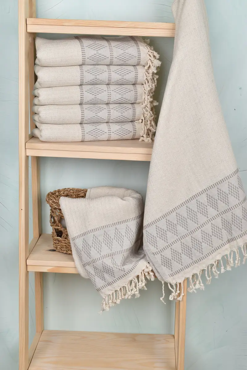 Engagement Gift, Bachelor Towel, Personalized Bridesmaid Gift, Bachelorette Gifts, 70x36 Linen Kilim Design Towel, Gifts For Him, Family Gift Basket - 3