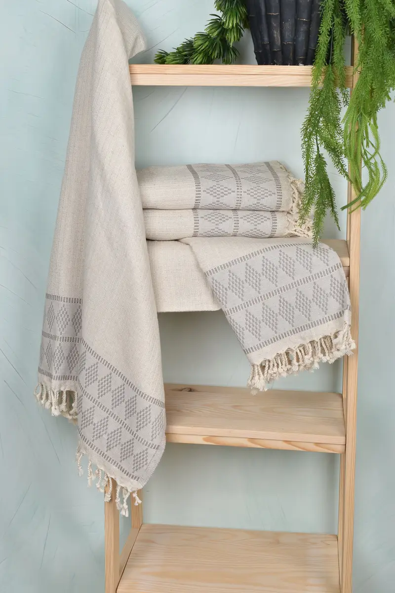 Engagement Gift, Bachelor Towel, Personalized Bridesmaid Gift, Bachelorette Gifts, 70x36 Linen Kilim Design Towel, Gifts For Him, Family Gift Basket - 6