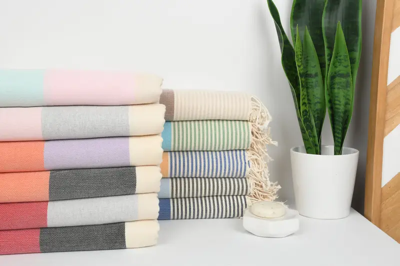 Maid Of Honor Gift, Travel Towel, 68x40 Cotton Striped Towel, Custom Wedding Gift, Monogram Beach Towel, Bridesmaid Gift, Gift For The Home Decor - 2