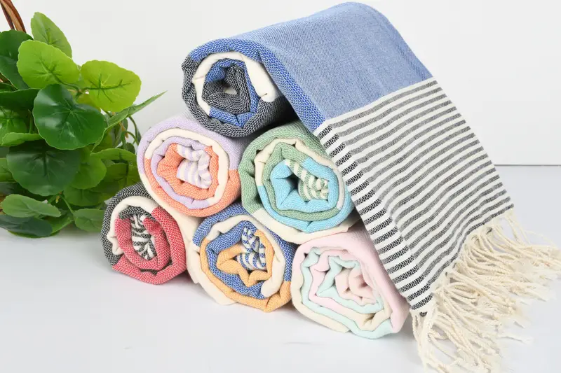 Maid Of Honor Gift, Travel Towel, 68x40 Cotton Striped Towel, Custom Wedding Gift, Monogram Beach Towel, Bridesmaid Gift, Gift For The Home Decor - 3