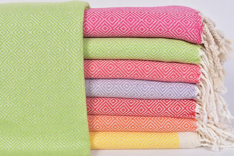 Bachelorette Party Decorations, Fouta towel, Yoga Towel, Turkish hand towel, 70x38 Cotton Diamond Towel, Birthday Gift, Turkish Towel Beach Towel - 1