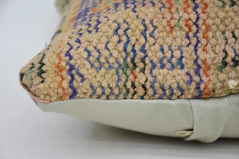 Office Chair Cushion Case, Bolster Cushion, Knitted Pillow, Cushion, 12x12 Orange Pillow Case, Vintage Pillow, Kilim Pillow, Pillow for Couch - 5