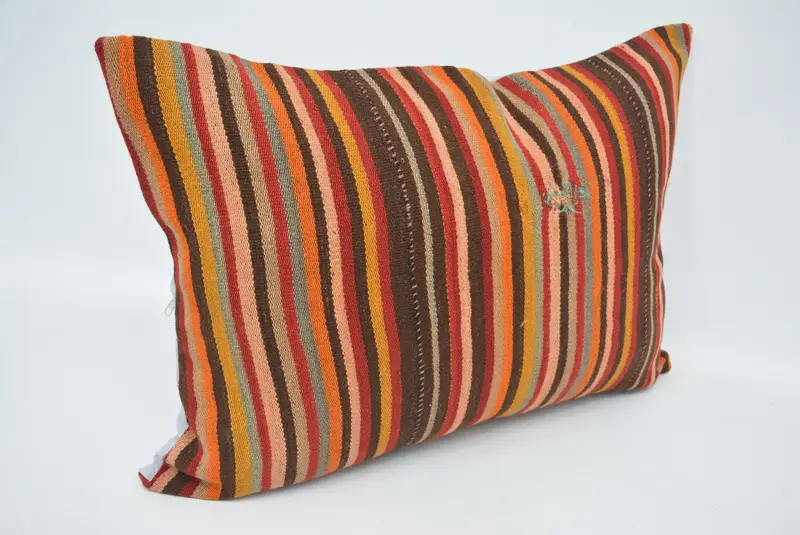 20x28 Brown Pillow Sham, Turkish Kilim Pillow, Pillow Sham, Pillow for Sofa, Natural Cushion Cover, Turkish Pillow, Bohemian Cushion Cushion - 3