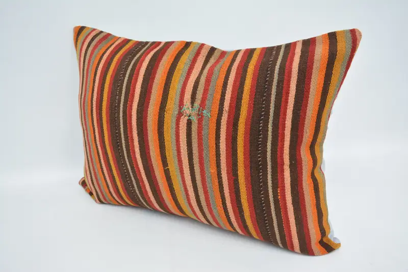 20x28 Brown Pillow Sham, Turkish Kilim Pillow, Pillow Sham, Pillow for Sofa, Natural Cushion Cover, Turkish Pillow, Bohemian Cushion Cushion - 4