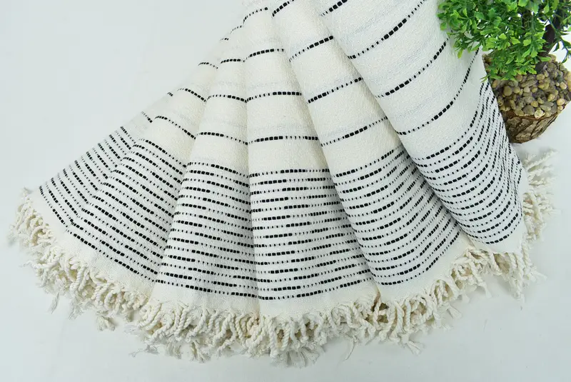 70x38 Cotton Striped Design Towel, Peshtemal beach towel with unique design, Personalized Gift For Her, Travel towel, Custom Towel, Bath towel - 4