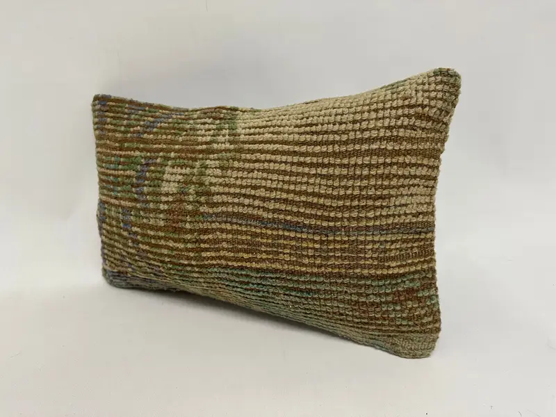 Brown & Beige Floral Rectangle Pillow, 12x20 Inches Size Pillow - 4