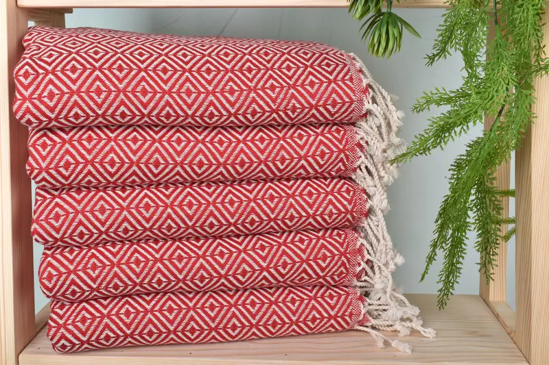 Spa Gift Towel, Quick-dry towel, Guest Towel, Home Decor Towel, Turkish Towel USA, 70x40 Cotton Diamond Towel, Lightweight Turkish towel - 2
