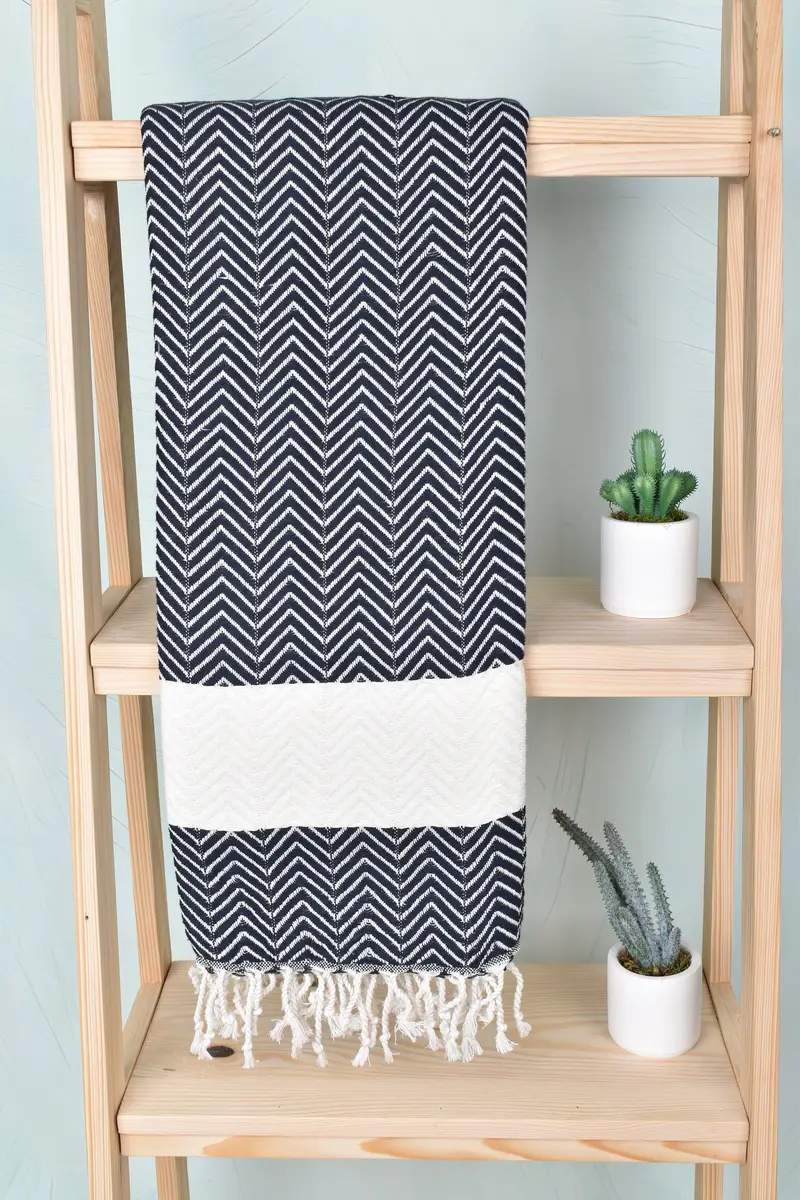 Bachelor Bachelorette Party Favors, 70x40 Cotton Zig zag Towel, Organic Turkish towel, Handmade Gift, Kids Beach Towel, Wedding Shower Gift - 8