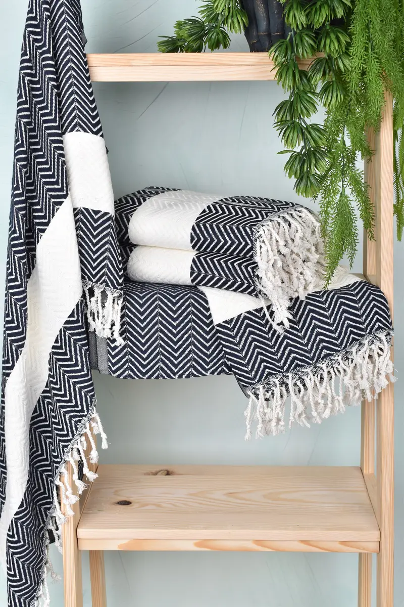 Bachelor Bachelorette Party Favors, 70x40 Cotton Zig zag Towel, Organic Turkish towel, Handmade Gift, Kids Beach Towel, Wedding Shower Gift - 6