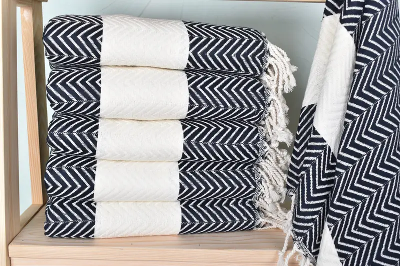 Bachelor Bachelorette Party Favors, 70x40 Cotton Zig zag Towel, Organic Turkish towel, Handmade Gift, Kids Beach Towel, Wedding Shower Gift - 1