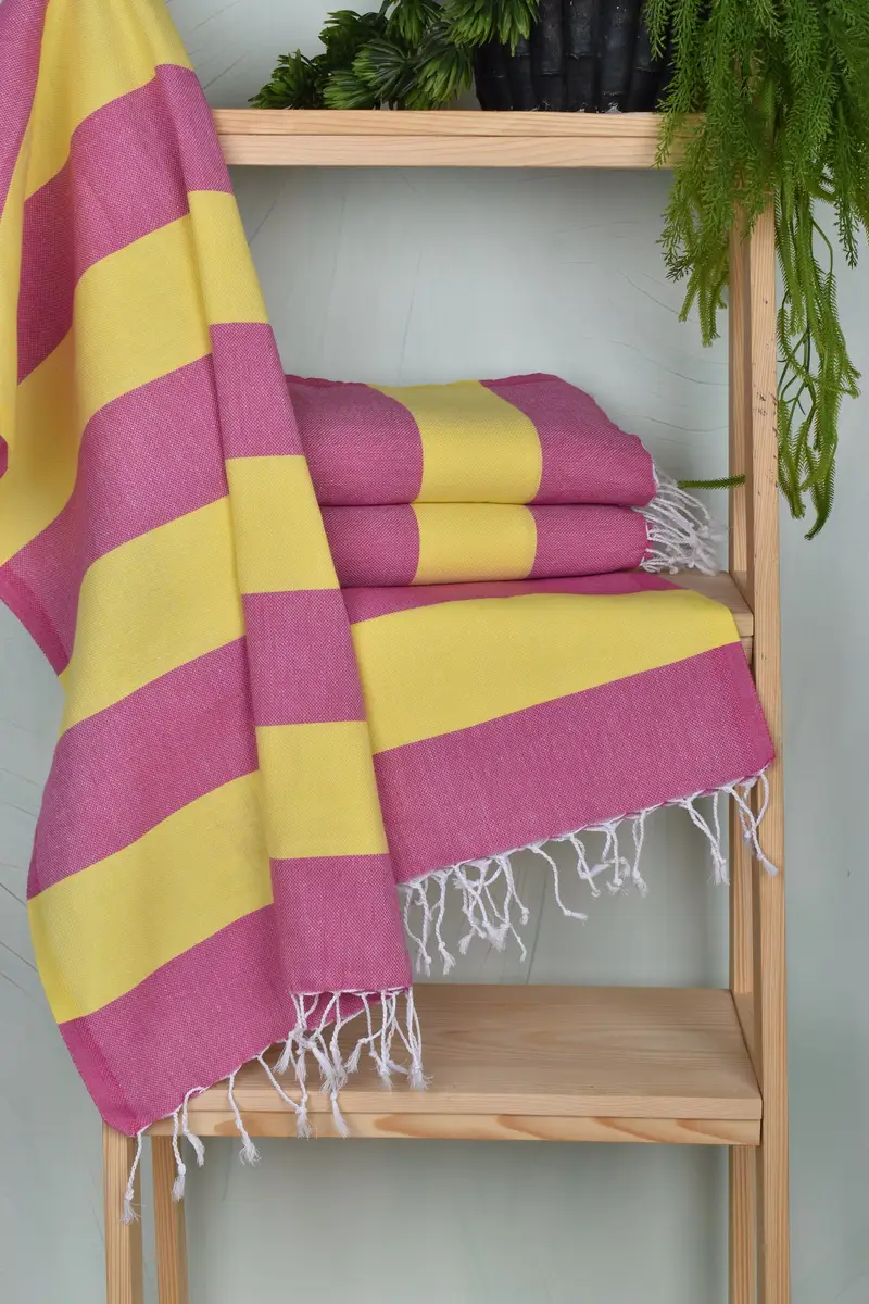 Monogrammed Hand Towel, Custom Hand Towel, Kitchen Towel, Christmas Favors, 40x20 Cotton Striped Towel, Best Friend Wedding Gift, Handmade Gift - 6