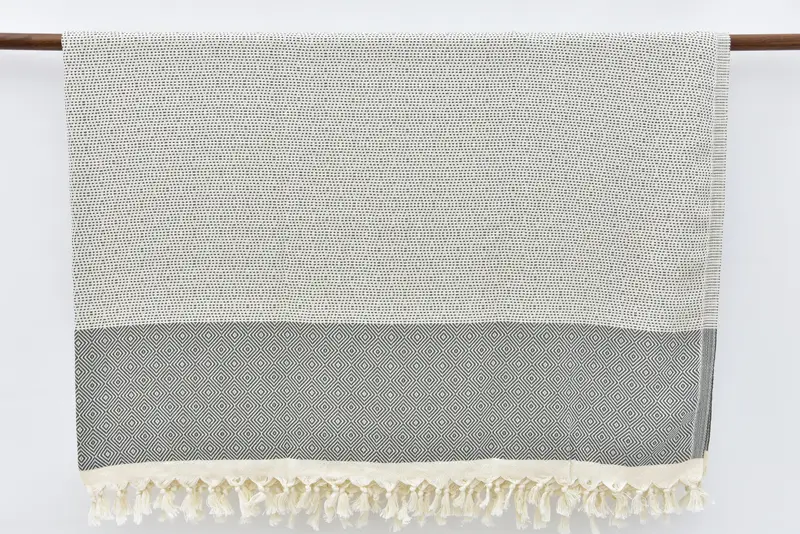 Woven Throw Blanket, Monogram Blanket, Throw Blanket for Bed, 104x80 Cotton Diamond Towel, Bridesmaid Gifts, Bachelorette Party Items - 8